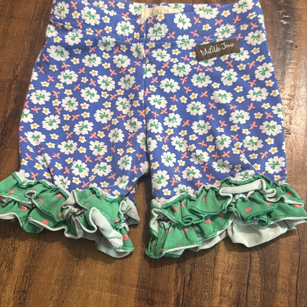 Matilda Jane Blue Floral Ruffle Shorts